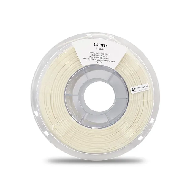 qidi-tech-s-white-filament-support-blanc-1-75-mm-bobine-1-kg-pour-pa12-cf image 1