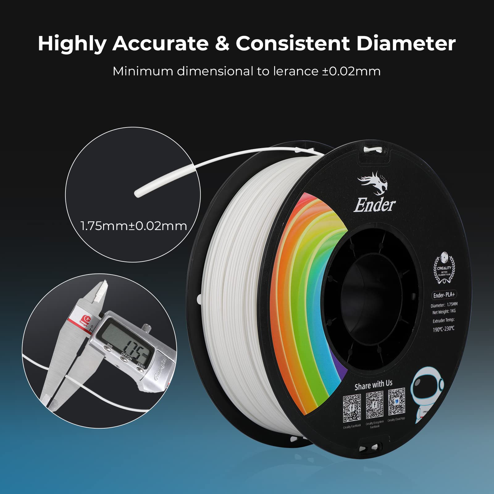 creality-ender-pla-filament-1-75mm-1kg-blanc image 5