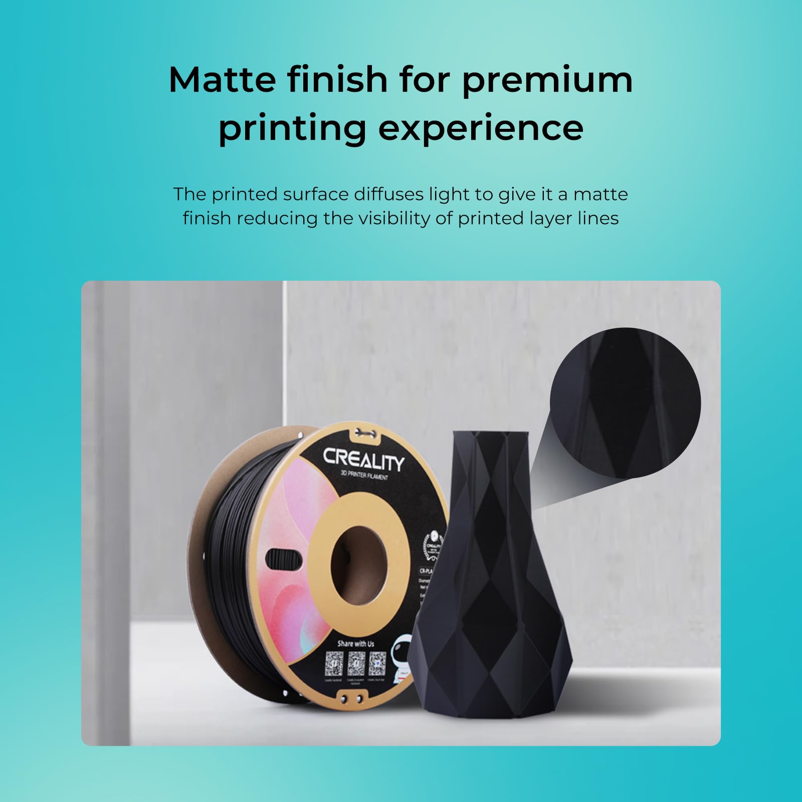creality-cr-pla-matte-filament-1-75-mm-1kg-vert-mat-anti-bouchage image 3