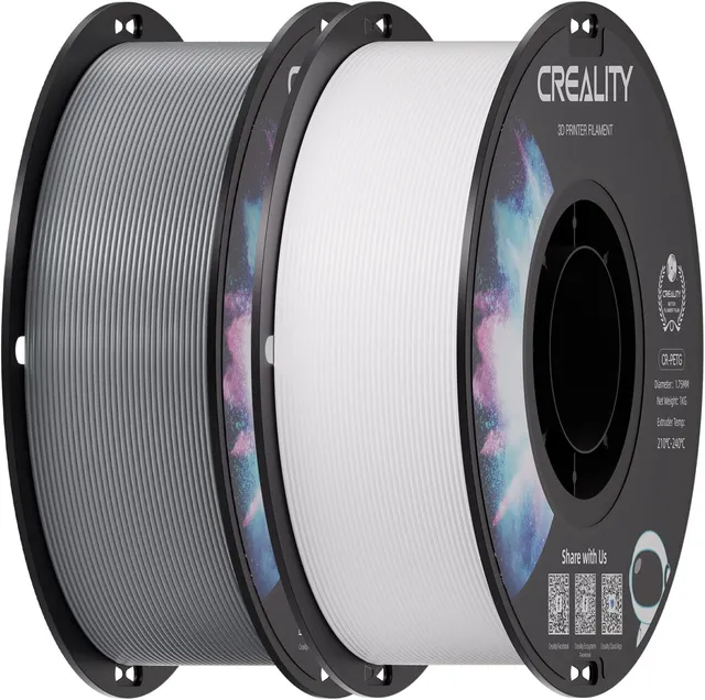 creality-filament-petg-1-75-mm-gris-blanc-2-kg-2-bobines image 1