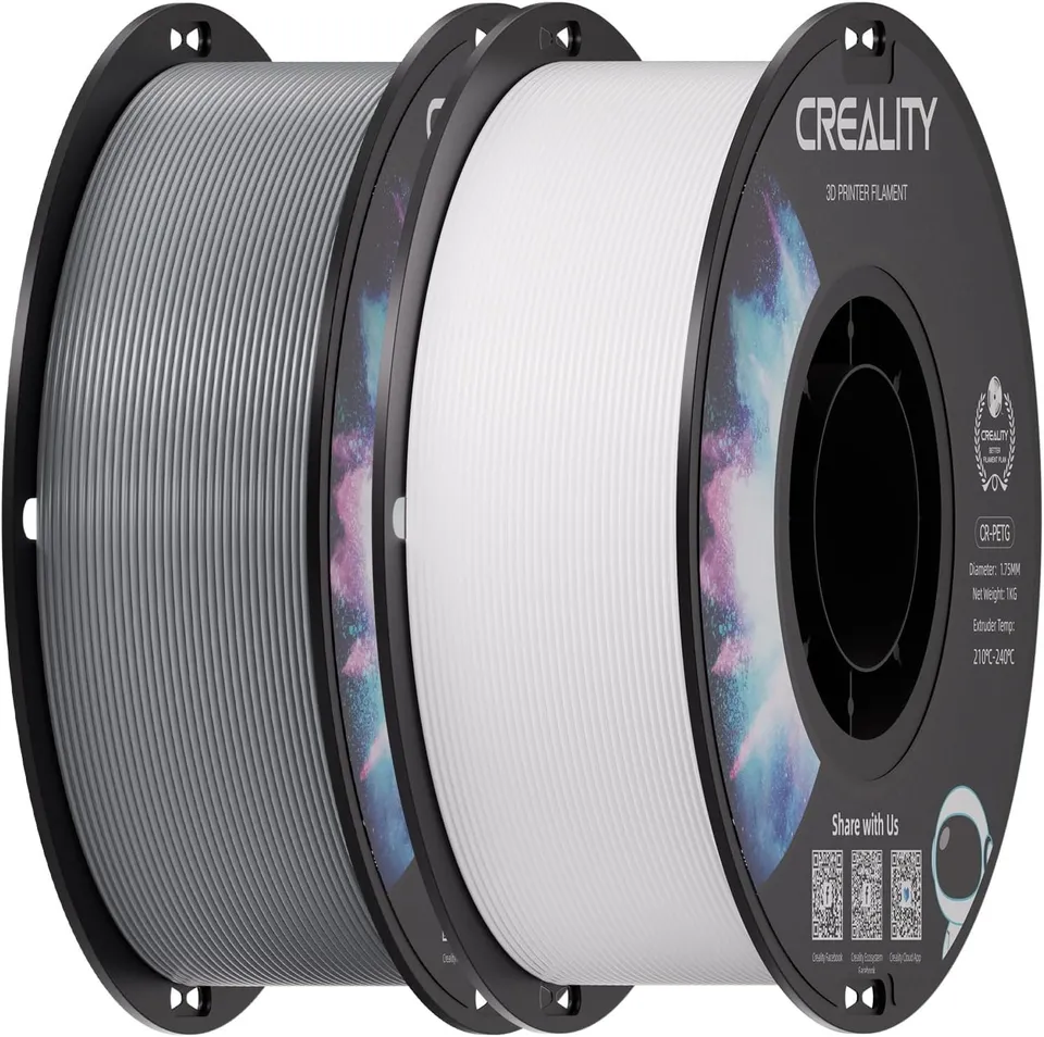 creality-filament-petg-1-75-mm-gris-blanc-2-kg-2-bobines image 1
