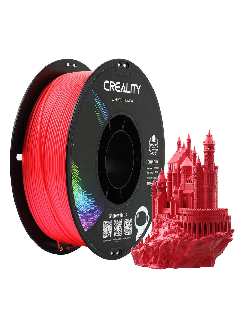 creality-cr-pla-filament-1-75-mm-1-kg-pla-haute-t-nacit-rouge-fluo-pr-cision-0-0 image 1