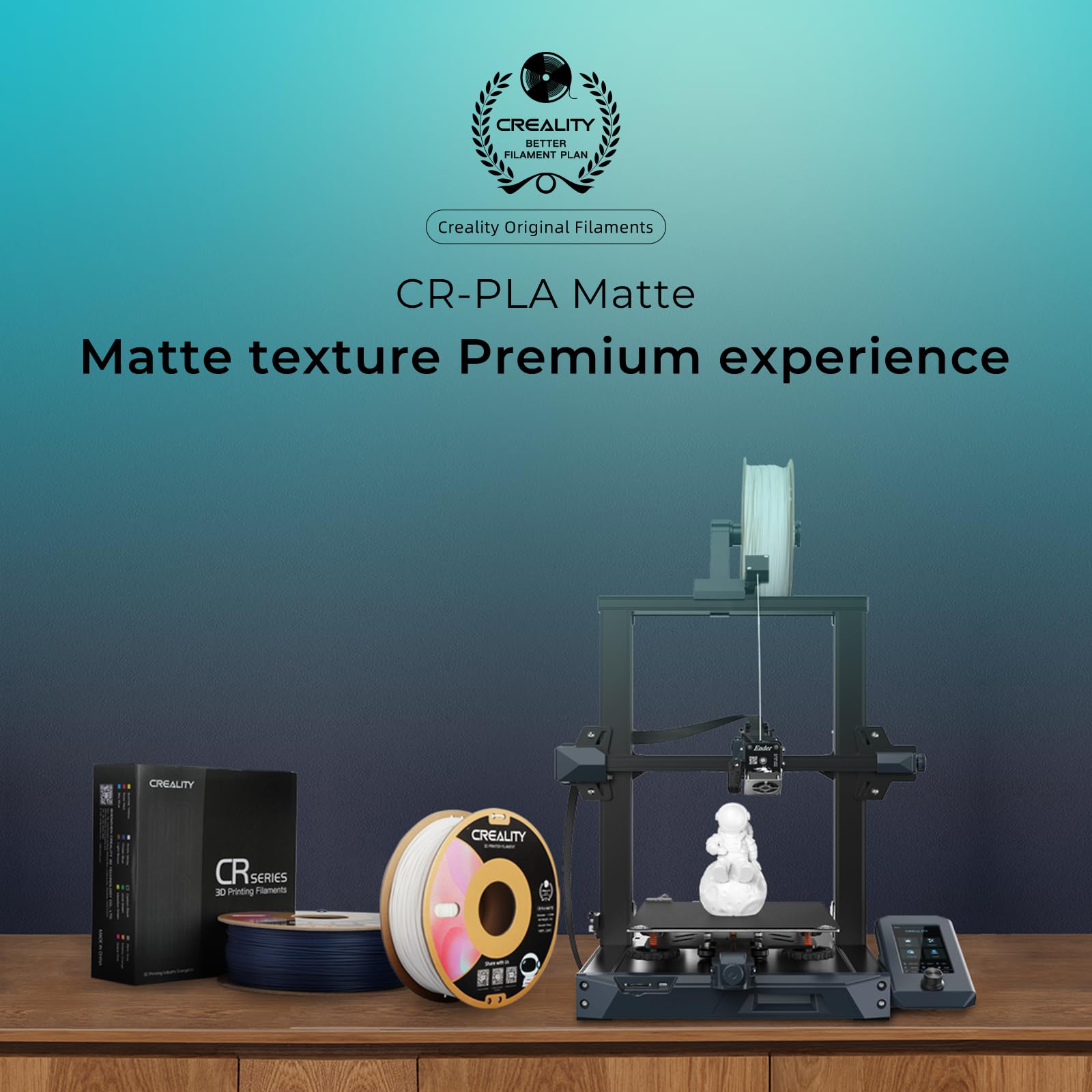 creality-cr-pla-matte-filament-1-75-mm-1kg-vert-mat-anti-bouchage image 2