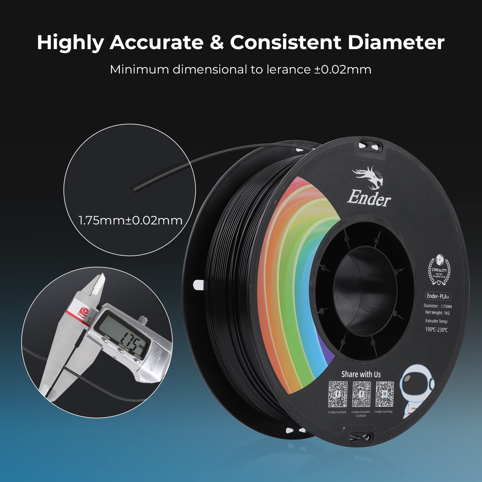 creality-ender-pla-filament-1-75-mm-1-kg-noir-haute-t-nacit-0-02-mm image 5
