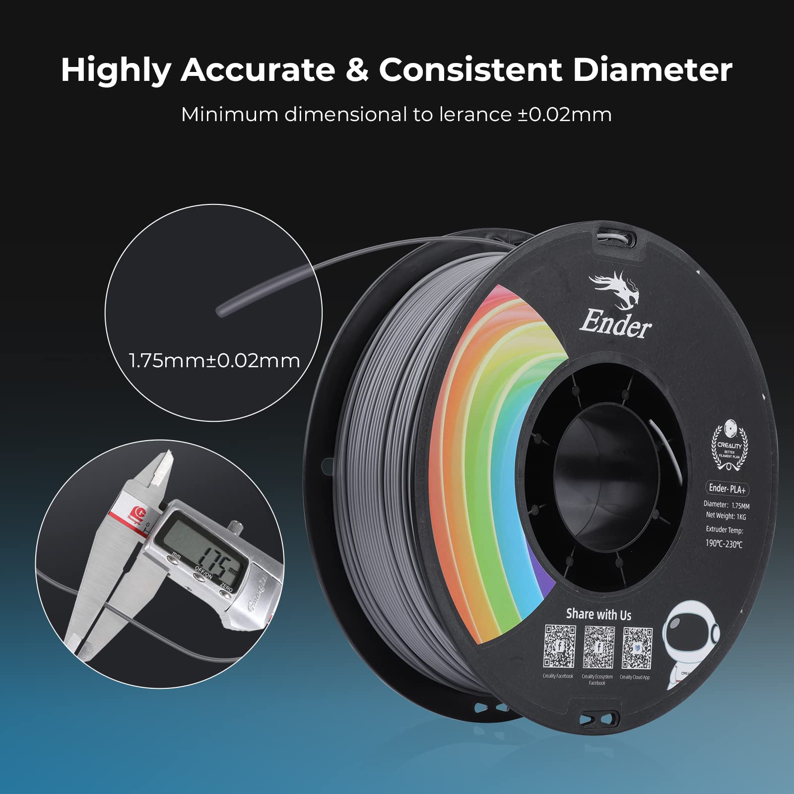 creality-ender-pla-filament-1-75-mm-1-kg-gris image 5