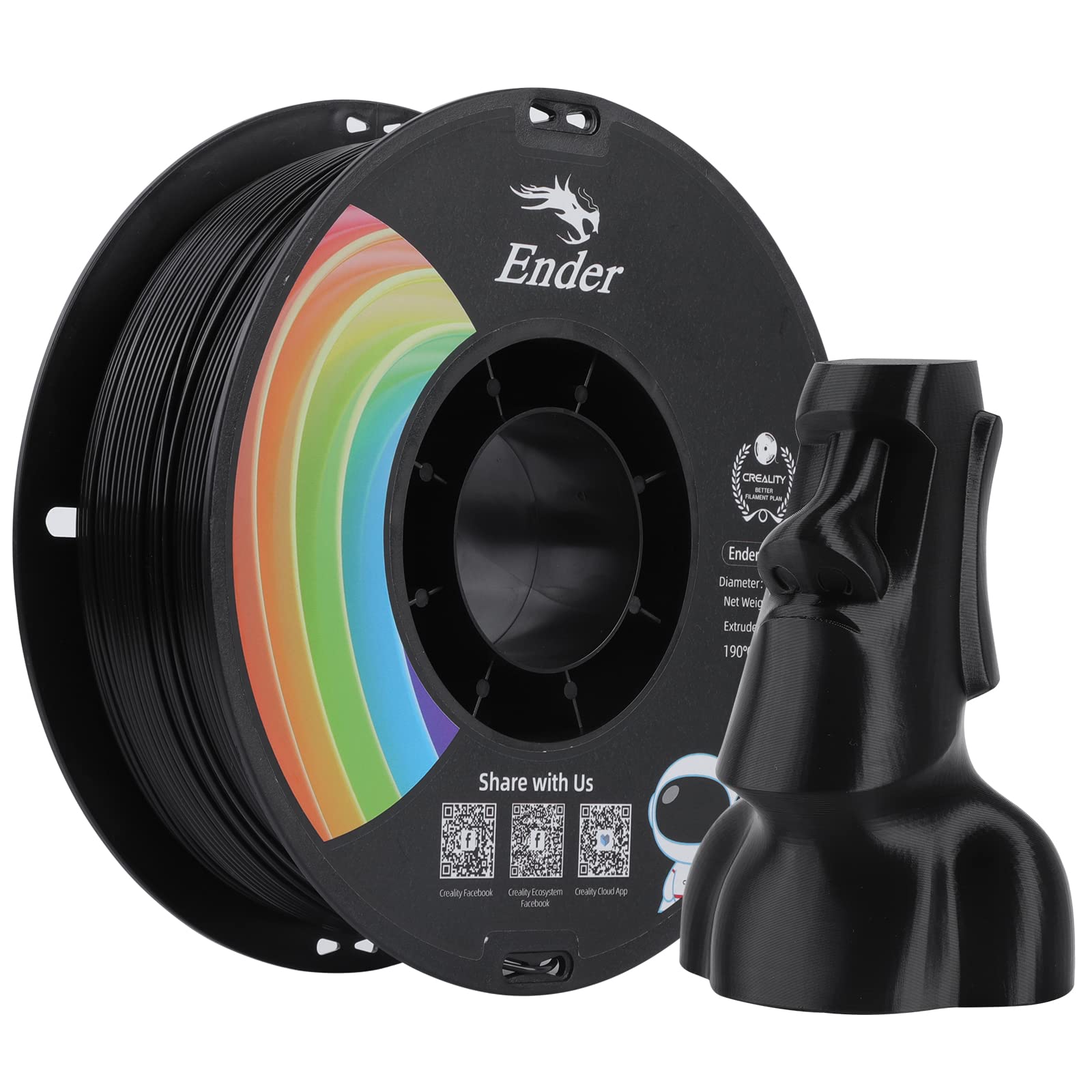 creality-ender-pla-filament-1-75-mm-1-kg-noir-haute-t-nacit-0-02-mm image 1
