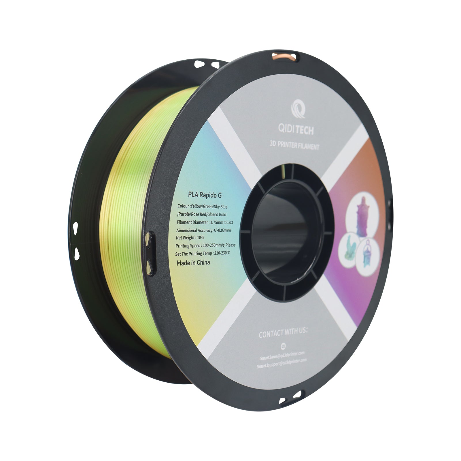qidi-tech-rapid-pla-silk-1-75-mm-filament-soie-effet-m-tal image 3