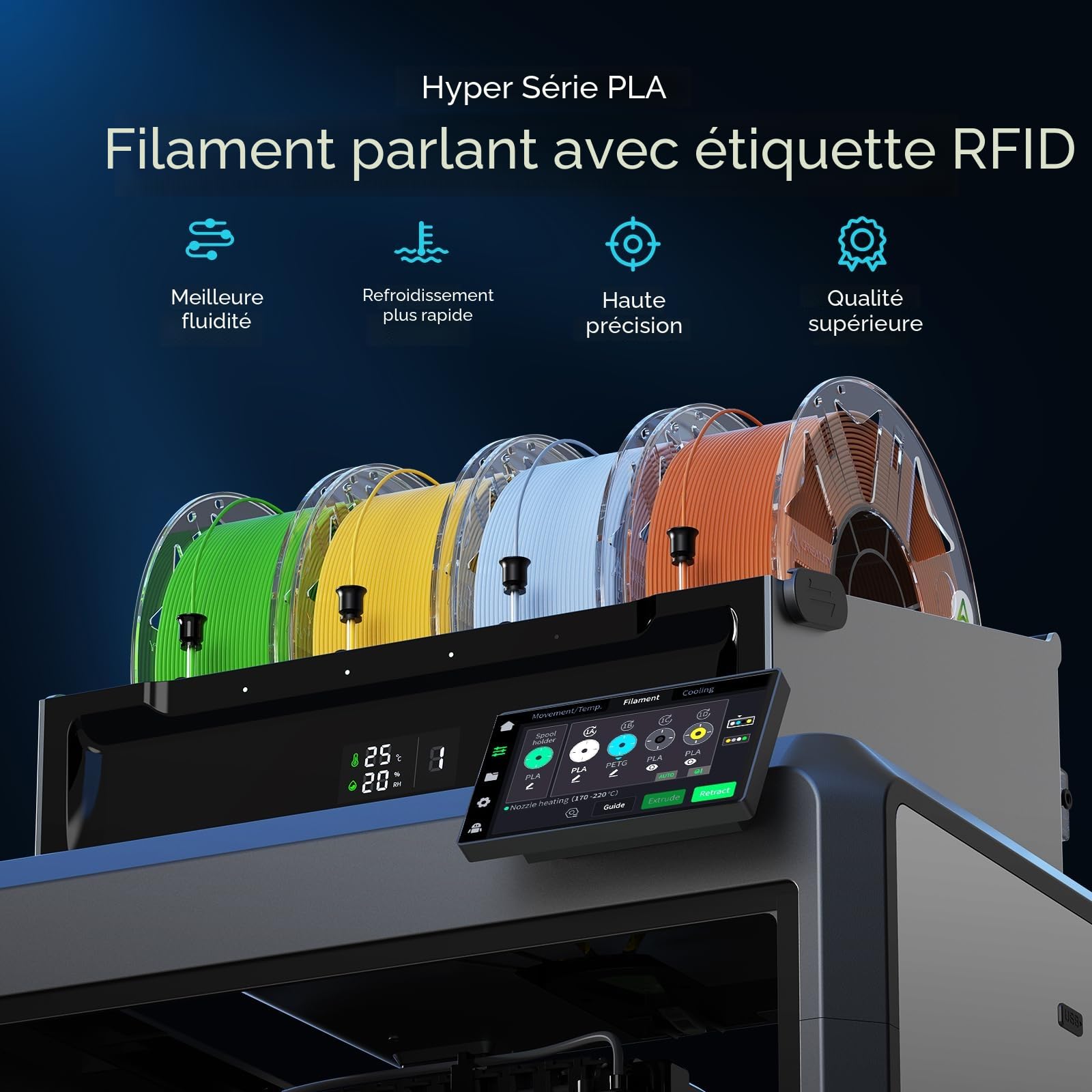 creality-hyper-rfid-pla-filament-1-75-mm-4-kg-noir-blanc-rouge-bleu image 2