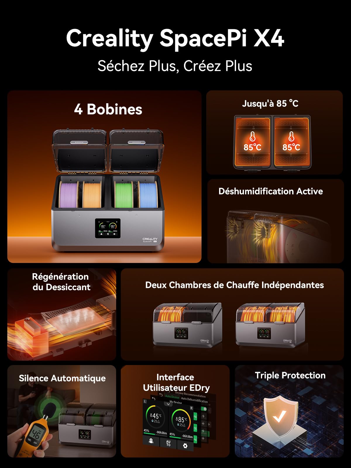 creality-space-pi-x4-bo-te-de-s-chage-filament-4-bobines-85-c image 2