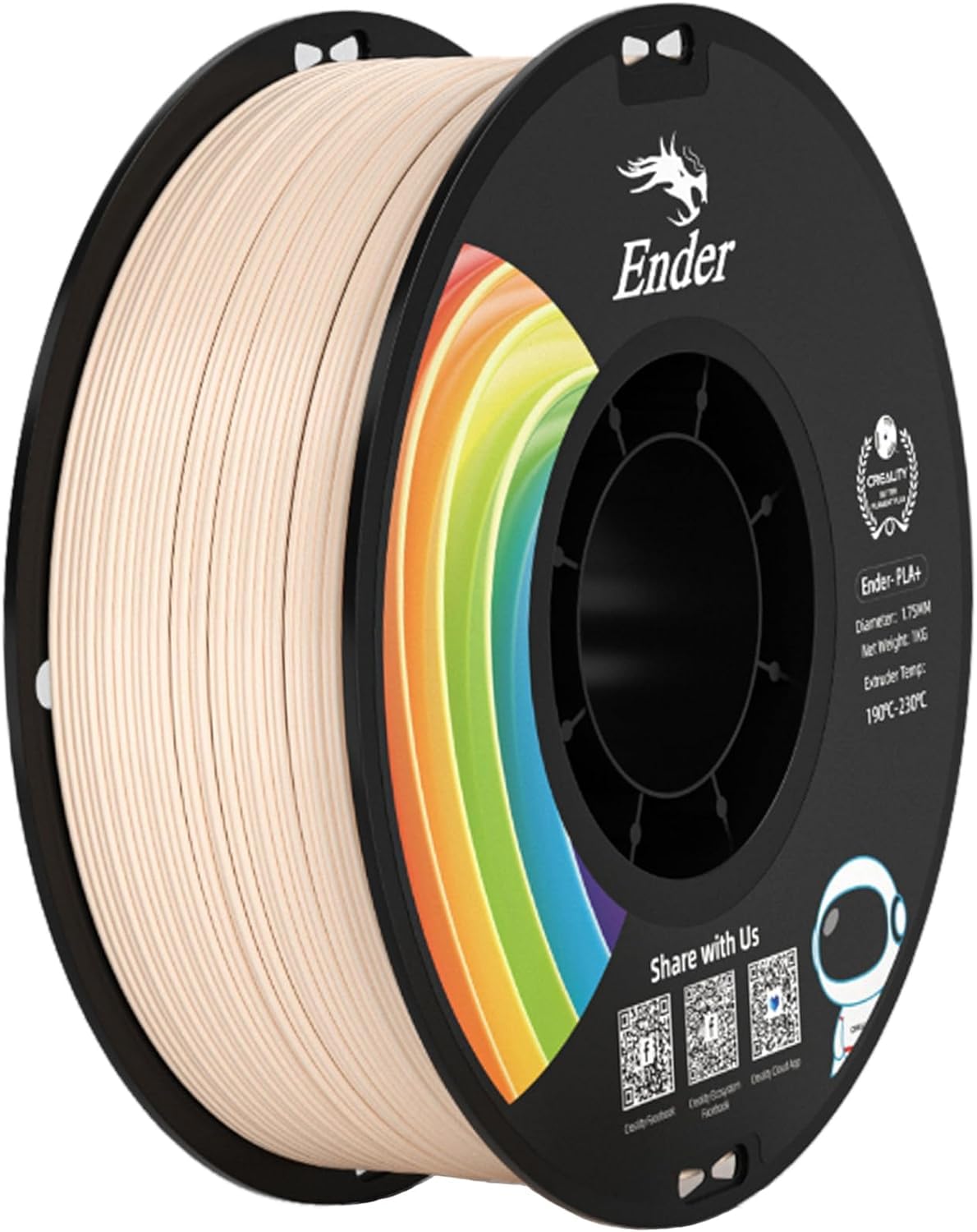 creality-ender-pla-filament-1-75mm-1kg-beige-pla-plus-haute-t-nacit-pr-cision-0- image 1