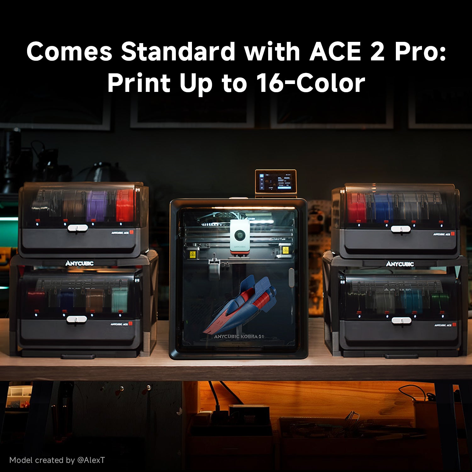 anycubic-kobra-s1-ace-2-pro-combo-imprimante-3d-fdm-avec-ace-2-pro-filament-incl image 2