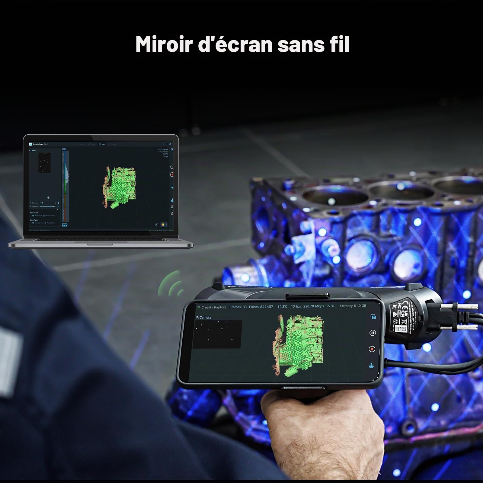 creality-scan-bridge-pour-cr-scan-raptor-module-wifi-6-sans-fil image 4