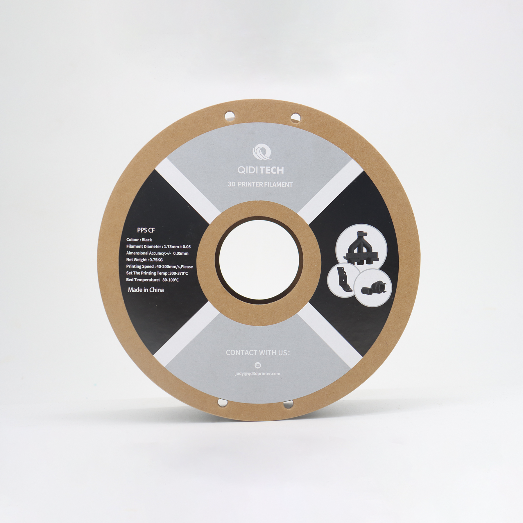 qidi-tech-filament-pps-cf-renforc-fibre-de-carbone image 1
