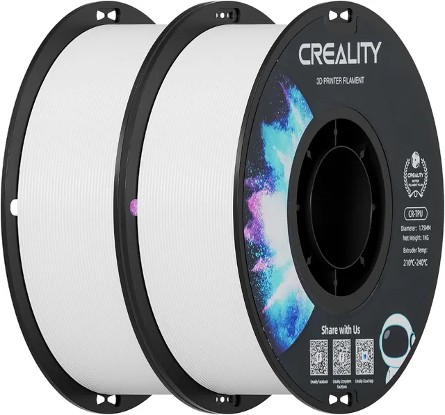creality-filament-tpu-95a-1-75-mm-blanc-2-kg-2-bobines image 1